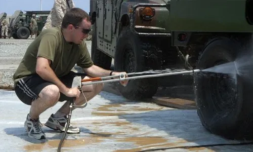 pressure wash tar from tires