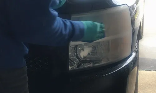 dry sanding headlights