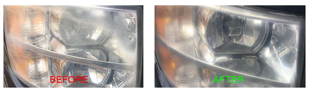 headlight restoration before and after