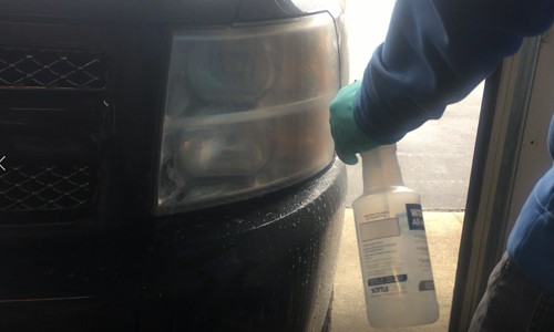 spray bottle wet sanding plastic