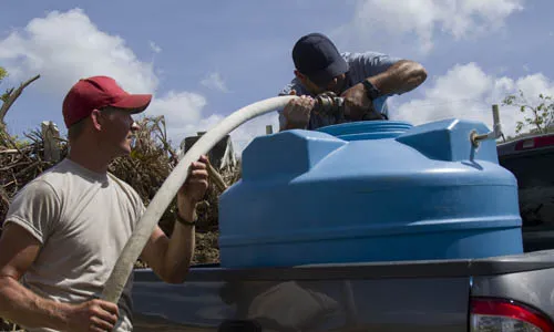 fill water tank for detailing