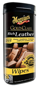 meguiars gold class leather wipes